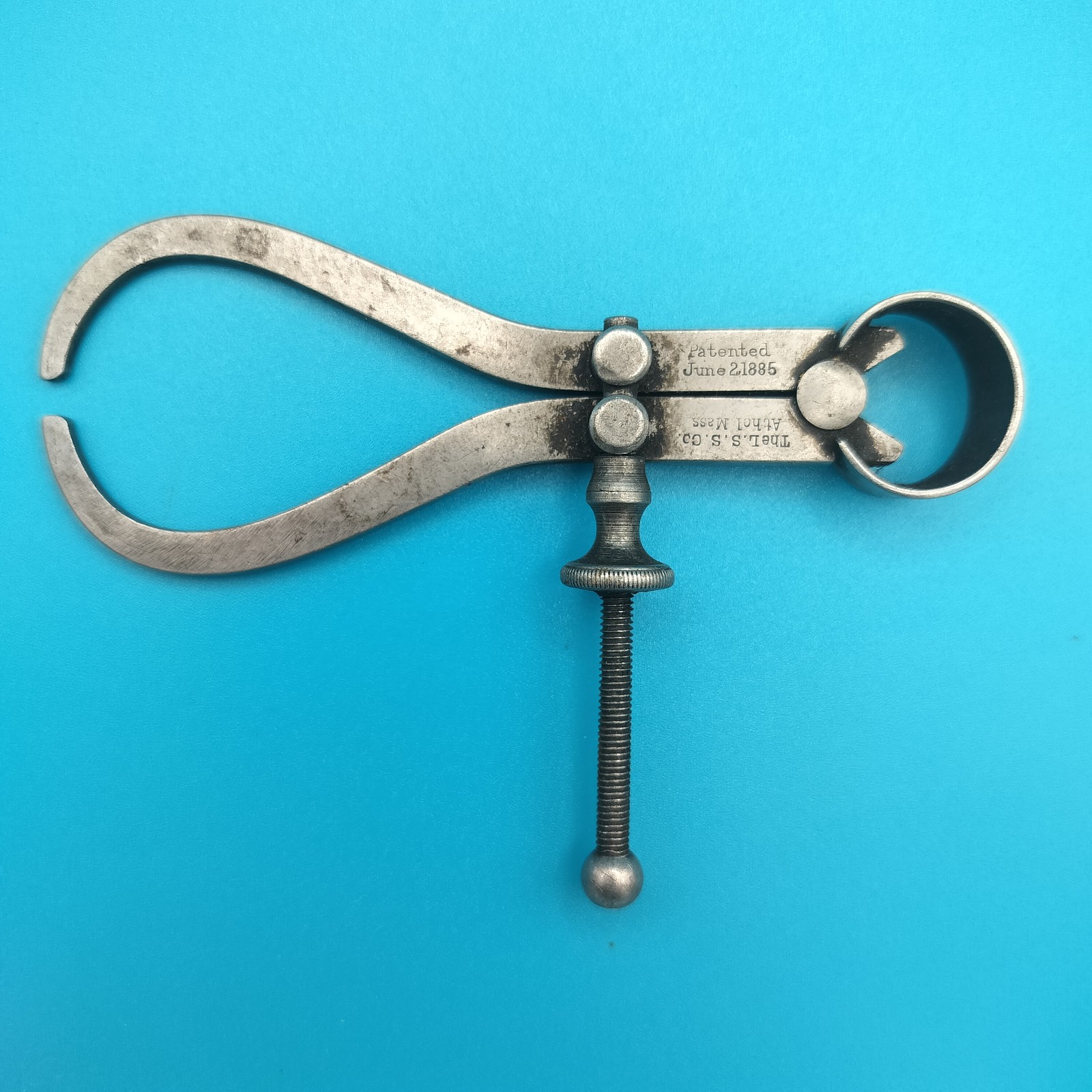 Antique L.S. Starrett Co. Machinist Inside Calipers Patented 1885 Athol Mass