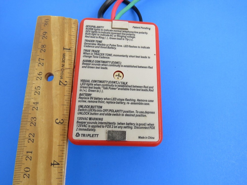 TRIPLETT FOX 2 Line Cable Wire Tracing Device