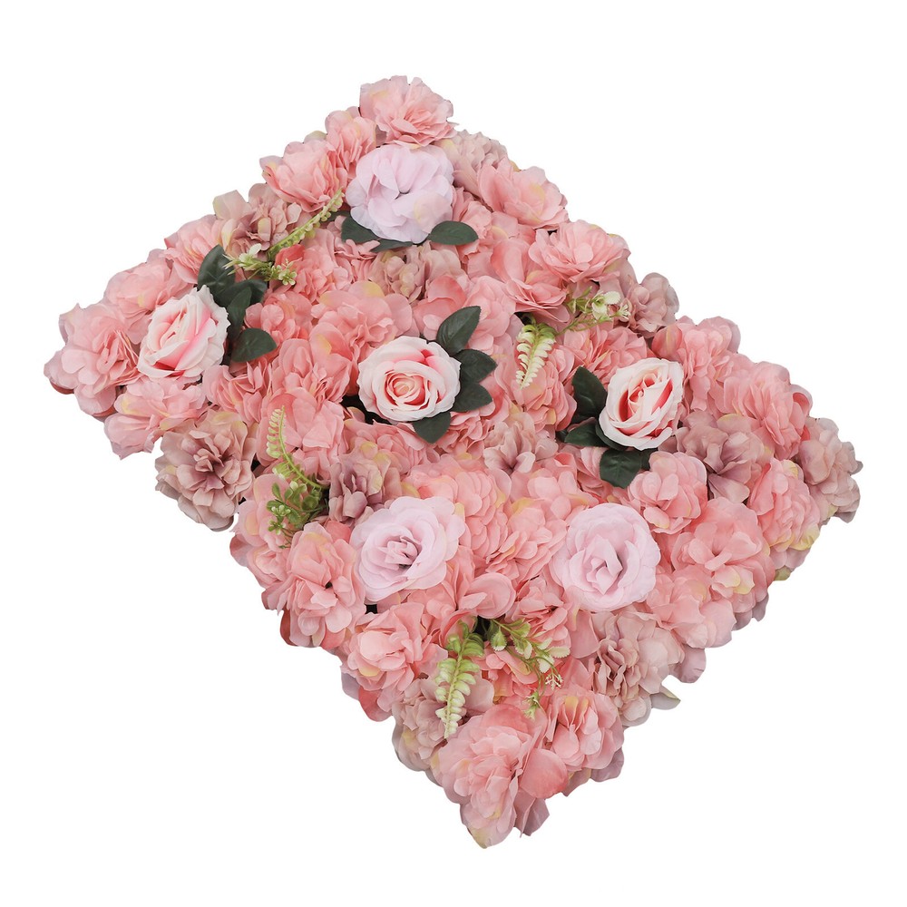 12 Pcs Flower Wall Panel Artificial Rose Flower Wall Panel Wedding Background
