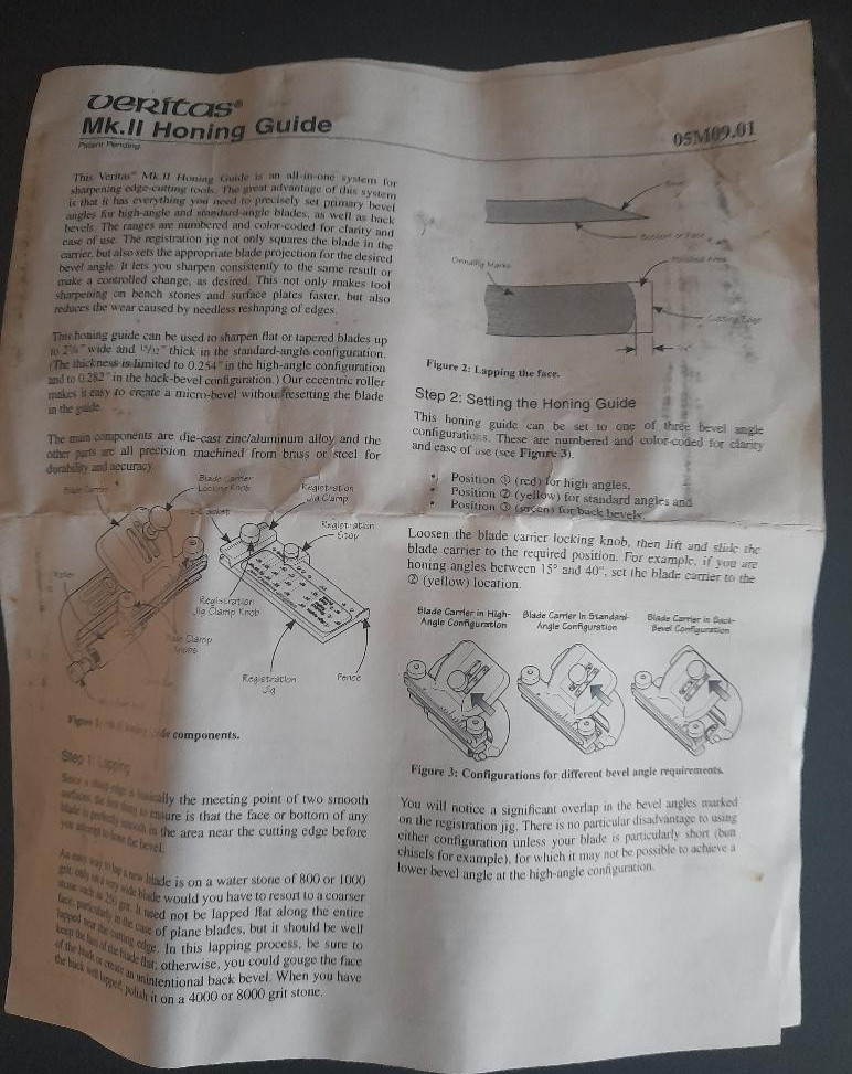 Veritas MK. II Honing Guide 05MO9.01 Lightly Used Made In Canada