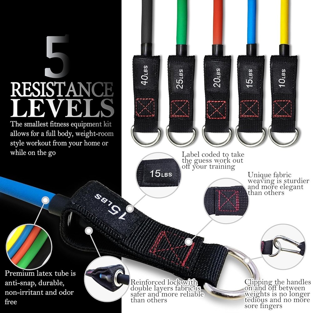 Versatile Resistance Bands with Handles: Lightweight Set for Effective Workouts