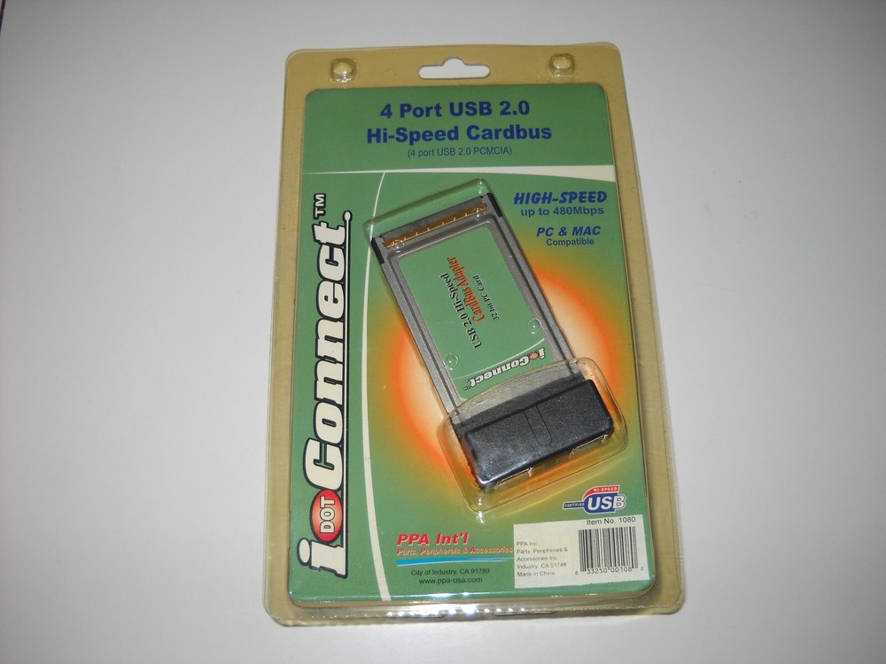 i Dot Connect Mini 4 Port USB 2.0 Hub High Speed 480Mbps Adapter PC&Mac