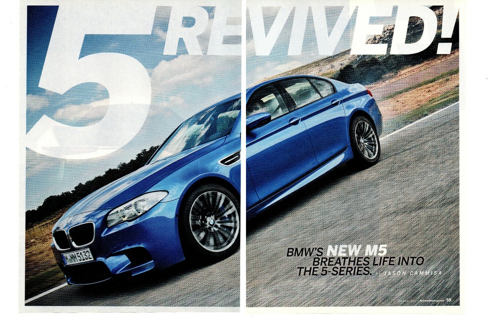 2013 BMW M5 ~ ORIGINAL 8-PAGE ARTICLE / AD