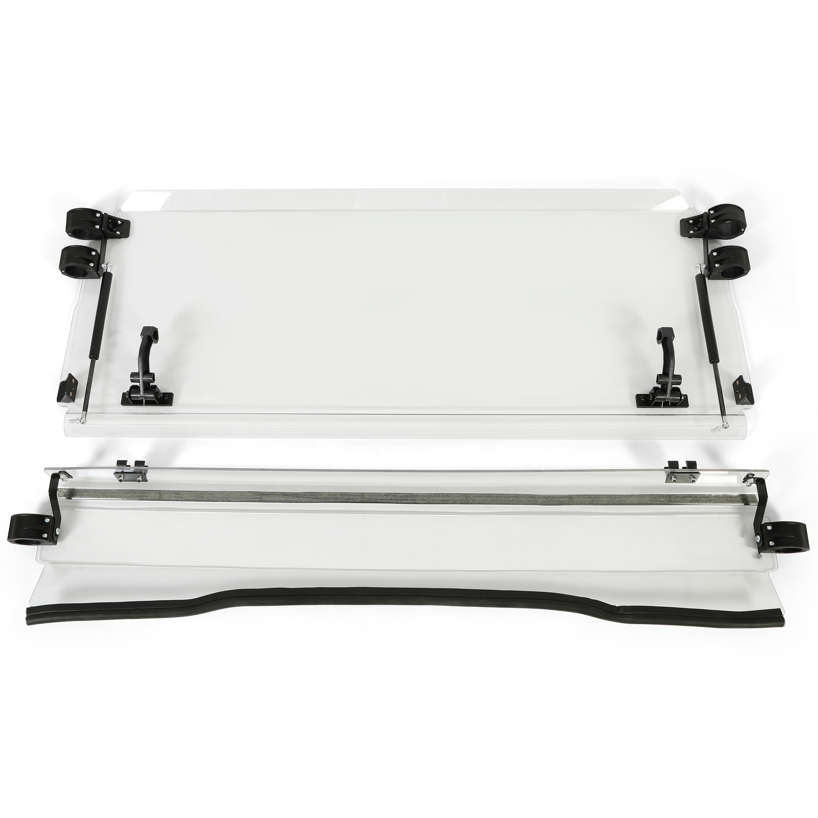 Scratch Resistant Flip Windshield For 2016+Kawasaki Mule Pro FXT / DXT / DX / FX