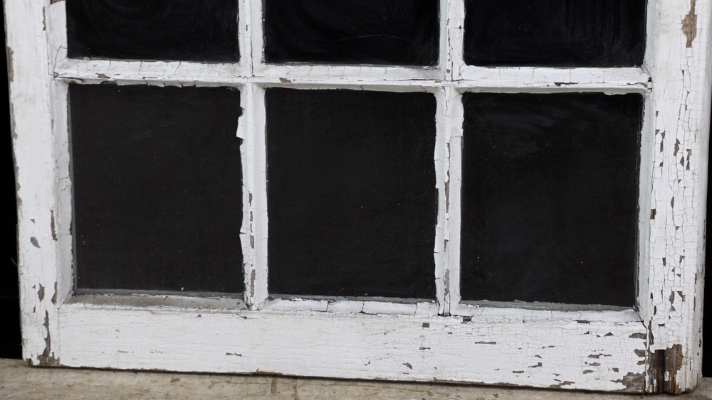 Reclaimed White Wood Frame 18 Pane Window