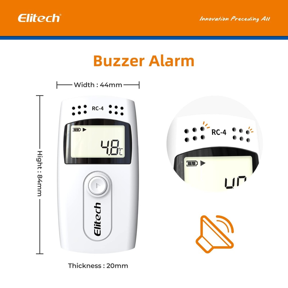 Elitech Digital Temperature Data Logger Medical Refrigerator Thermometer Vacc...
