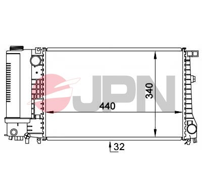 JPN 60C9007-JPN radiator, engine cooling for BMW