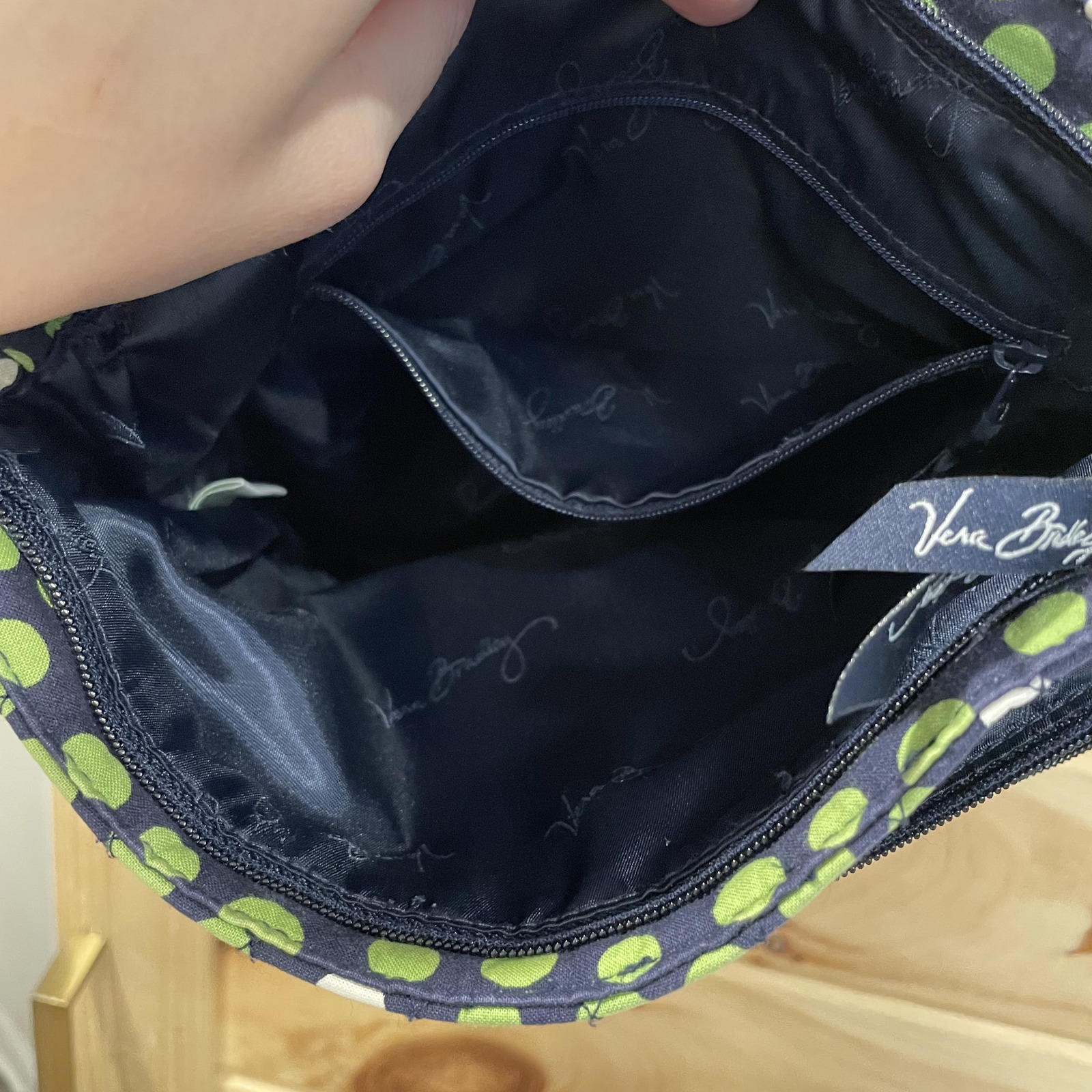 Vera Bradley Lucky Dot Quilted Triple Zip Hipster Crossbody