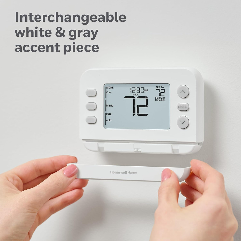 New! Programmable Thermostat, Single-Stage, 1 Heat/1 Cool Compatibility, Flexib