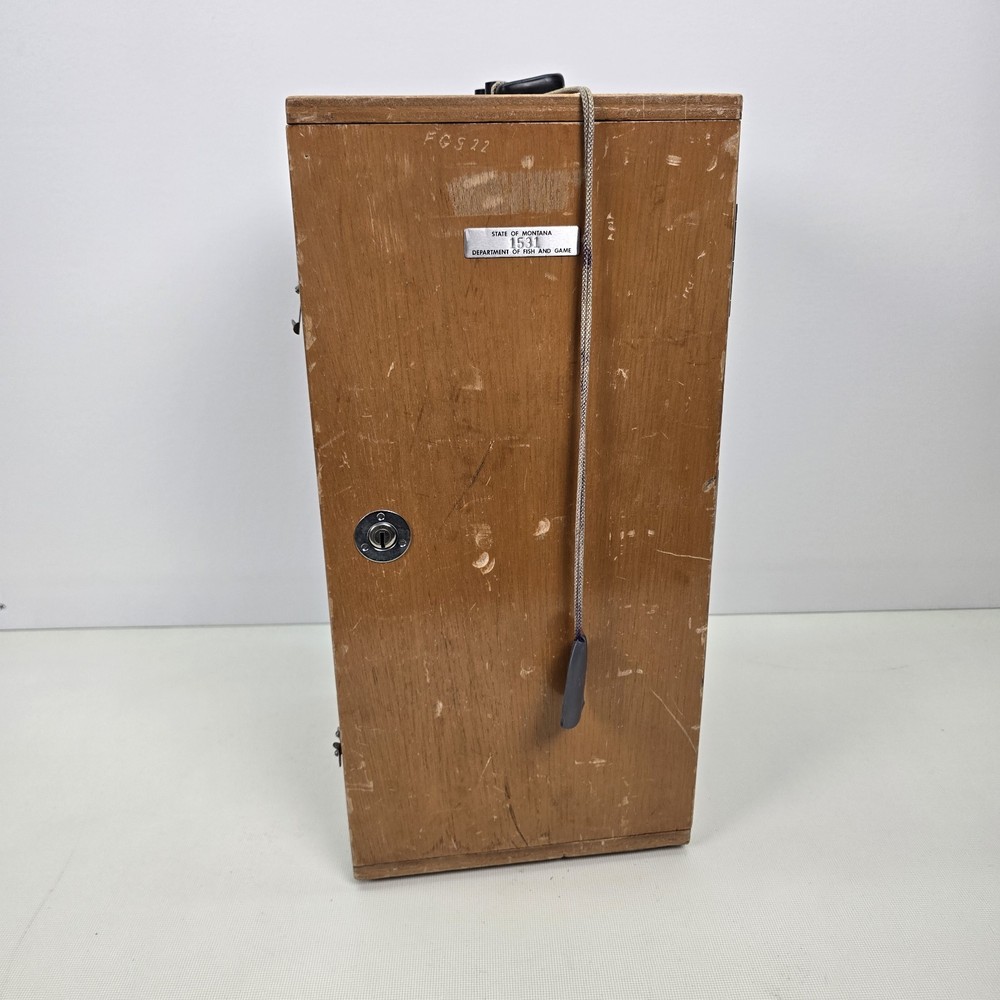 Vintage Unitron BMPE Binocular Phase Microscope Wood Case & Accessories