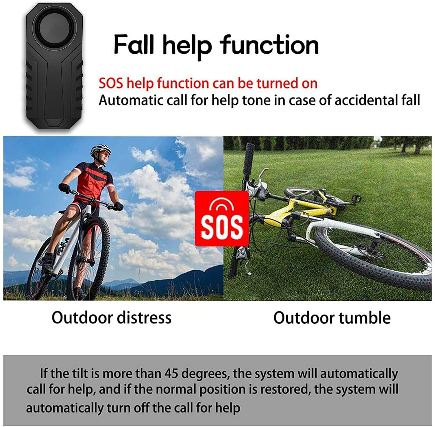 Wireless Bike Alarm with Remote 113dB Anti-Theft Vibration Motorcycle Waterproof