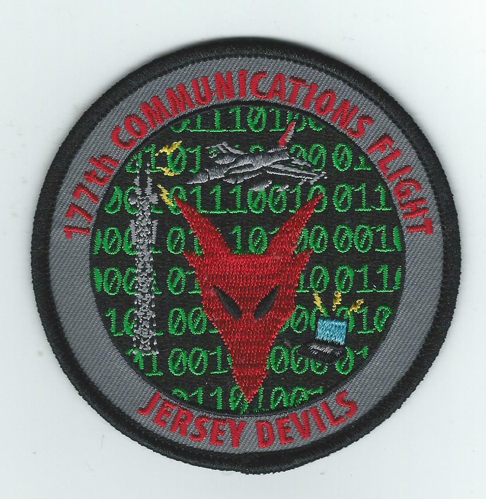 177th COMMUNICATIONS FLIGHT "JERSEY DEVILS" (THEIR LATEST) patch