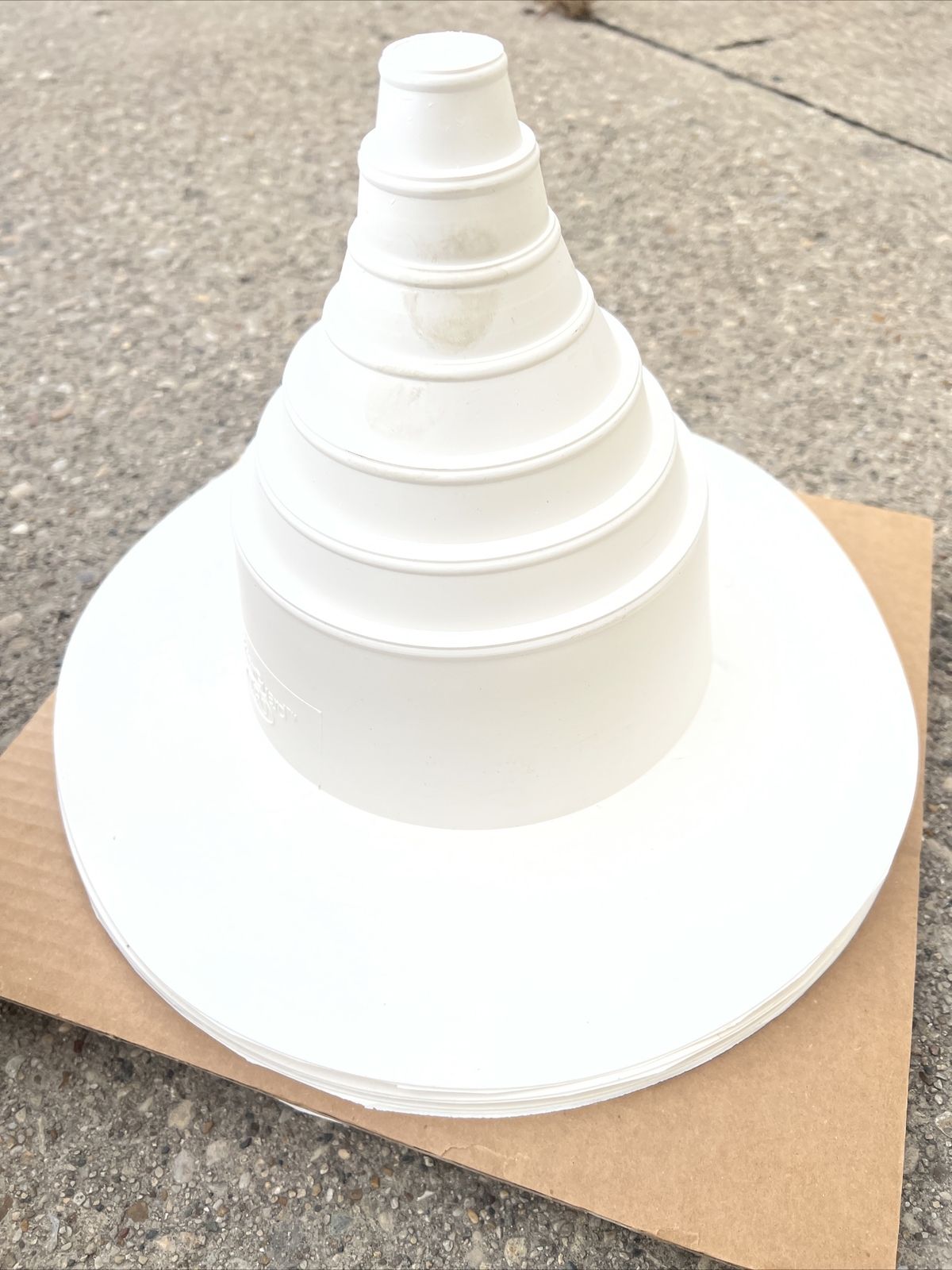 1/2 Dozen Everguard TPO Plus White Vent Boot 1” To 6” 8513920 Roofing Supplies