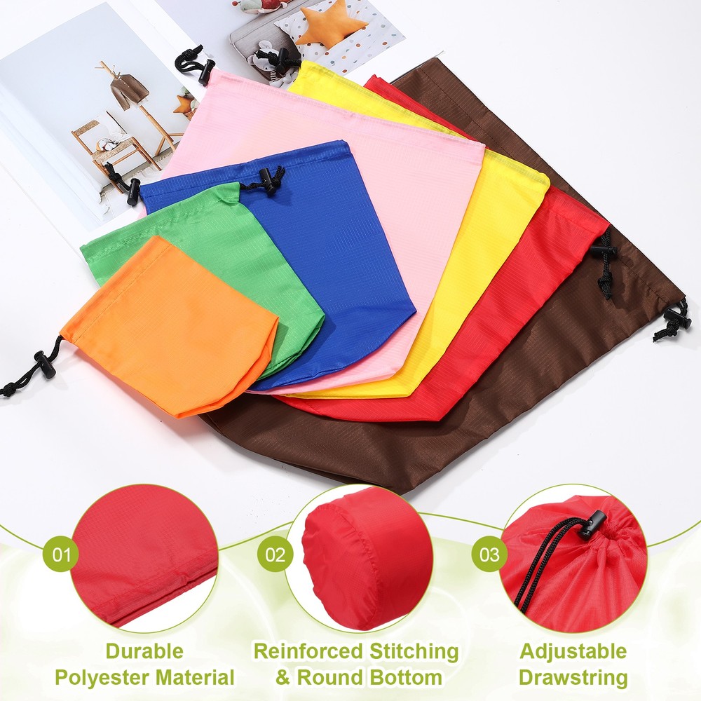 Drawstring Bag, Storage Bags, 9x16" & 2Pcs & Sky Blue