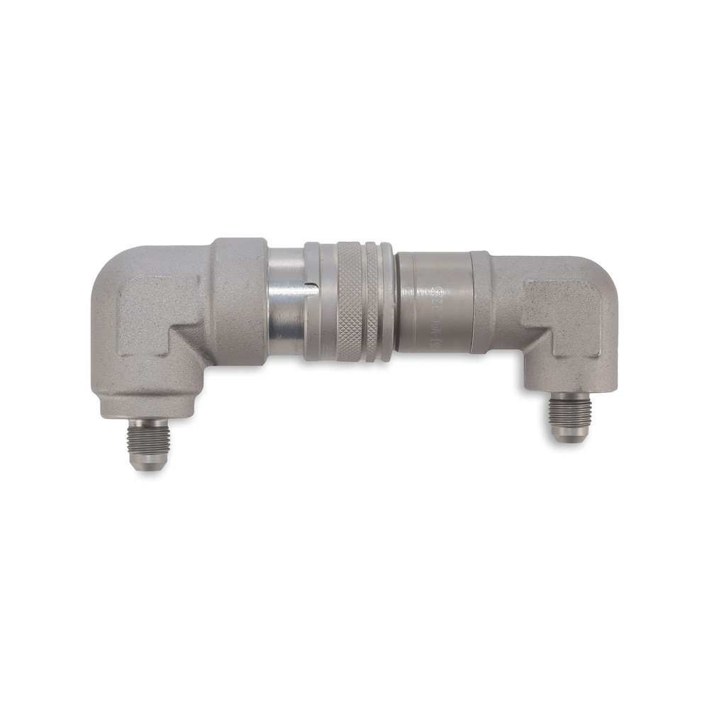 1/2″ 90 Degree Flat Face Hydraulic Quick Couplers Set - 3/8″ JIC Thread
