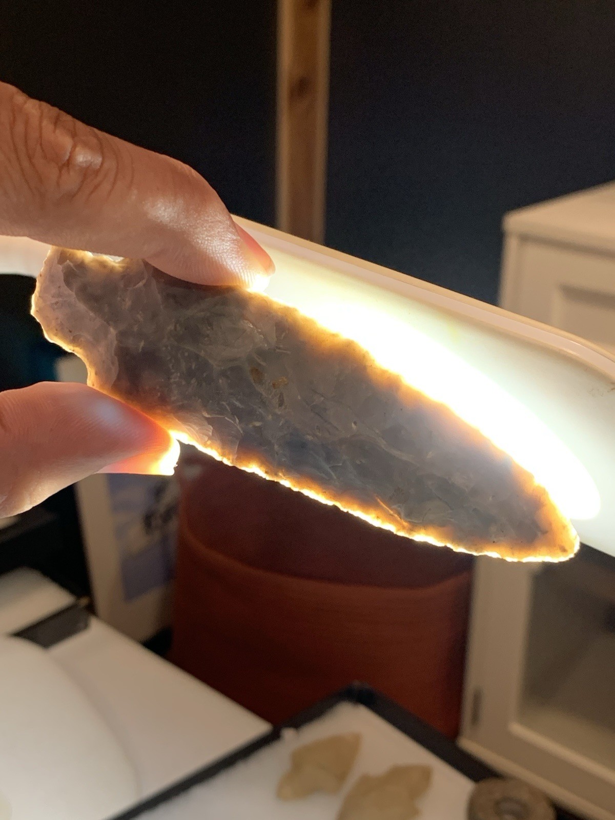 Authentic Heavy Duty Arrowhead From Southern Indiana 4 Inch Hornstone Good Size