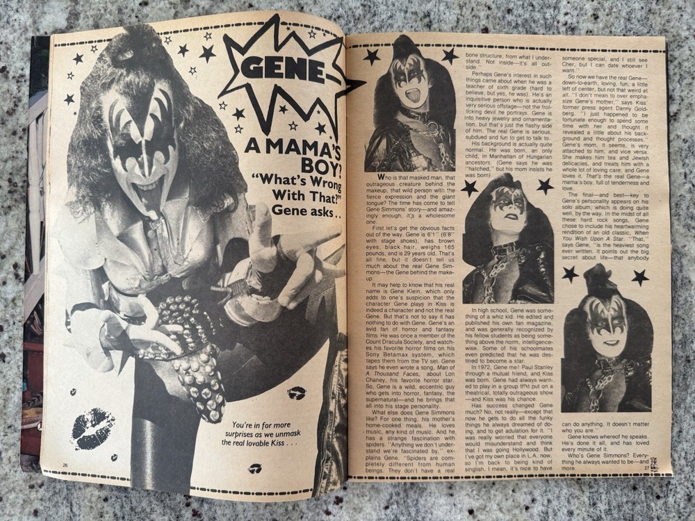 KISS 1978 TEEN SPECTACULAR MAGAZINE GENE PAUL ACE PETER AUCOIN VINTAGE MEGA RARE