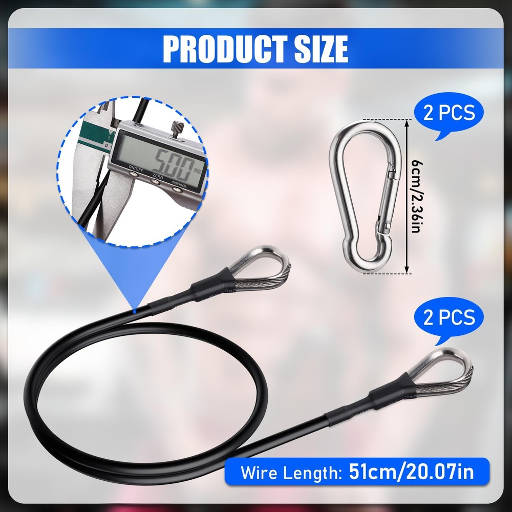 Gym Cable Extension Rope Attachment 0.2 Replacement Machine LAT/Tricep