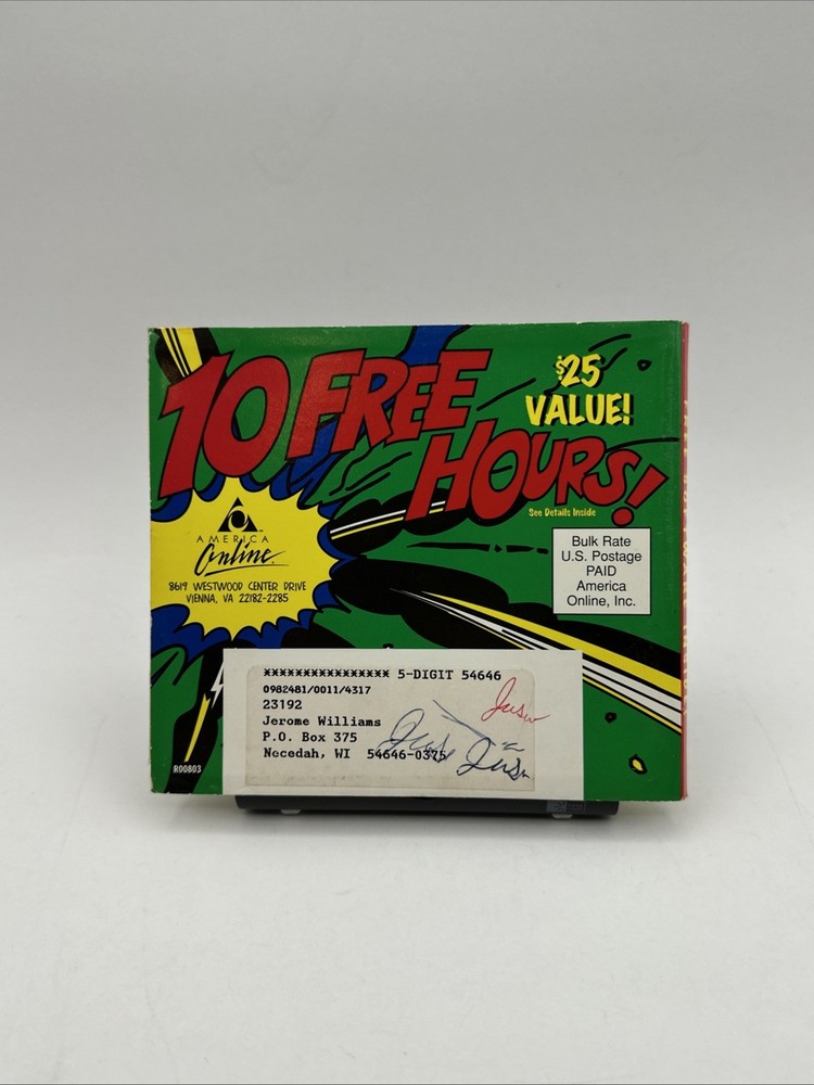 AOL Floppy Disk 2.5 Version 10 Hours Free