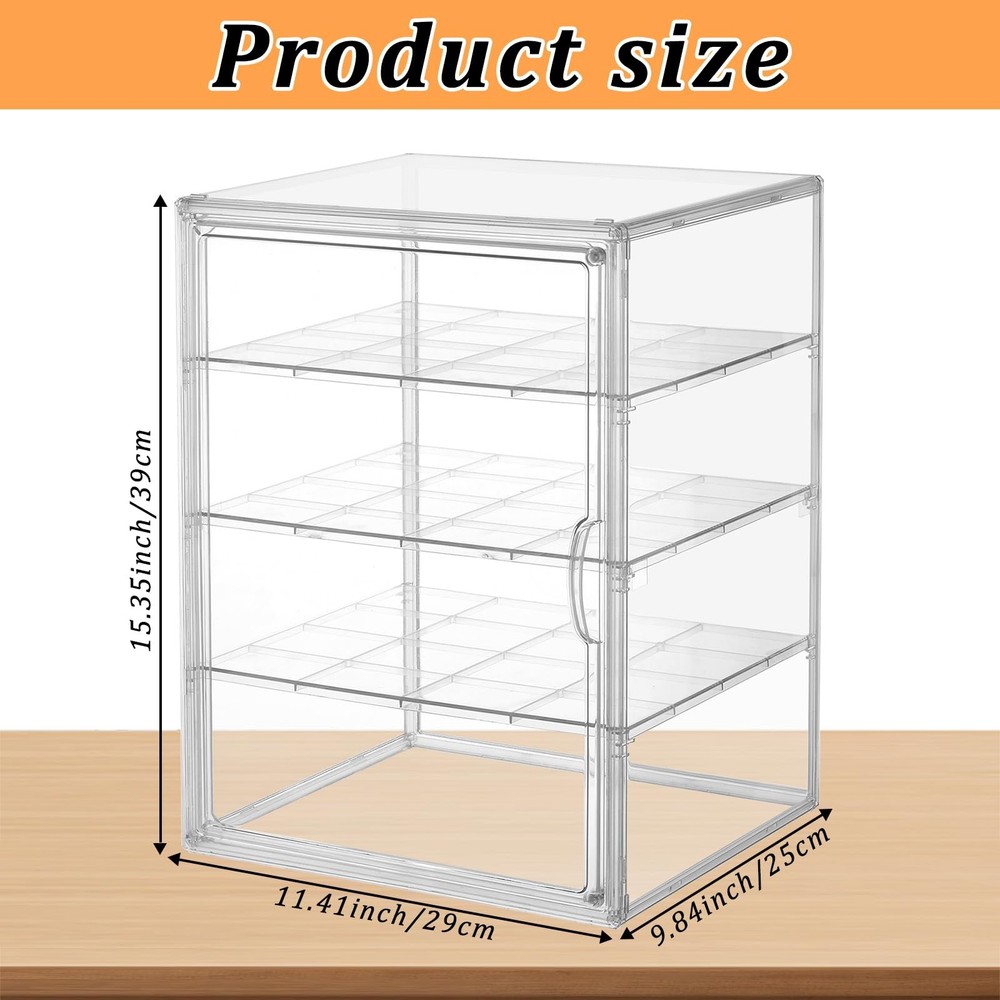 4 Layers Adjustable Clear Bread Storage Box for Kitchen Countertop Large