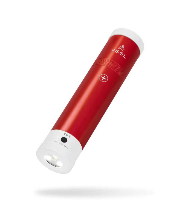 VSSL First Aid Stash w/ Light and Compass Integrated LED 4 various sized storage
