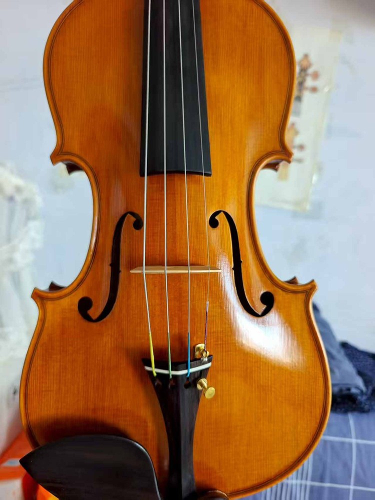 4/4 Violin Solid Flamed maple back spruce top hand Made nice sound