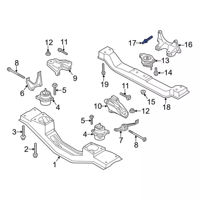 Genuine Ford Automatic Transmission Mount Stud W717161-S439