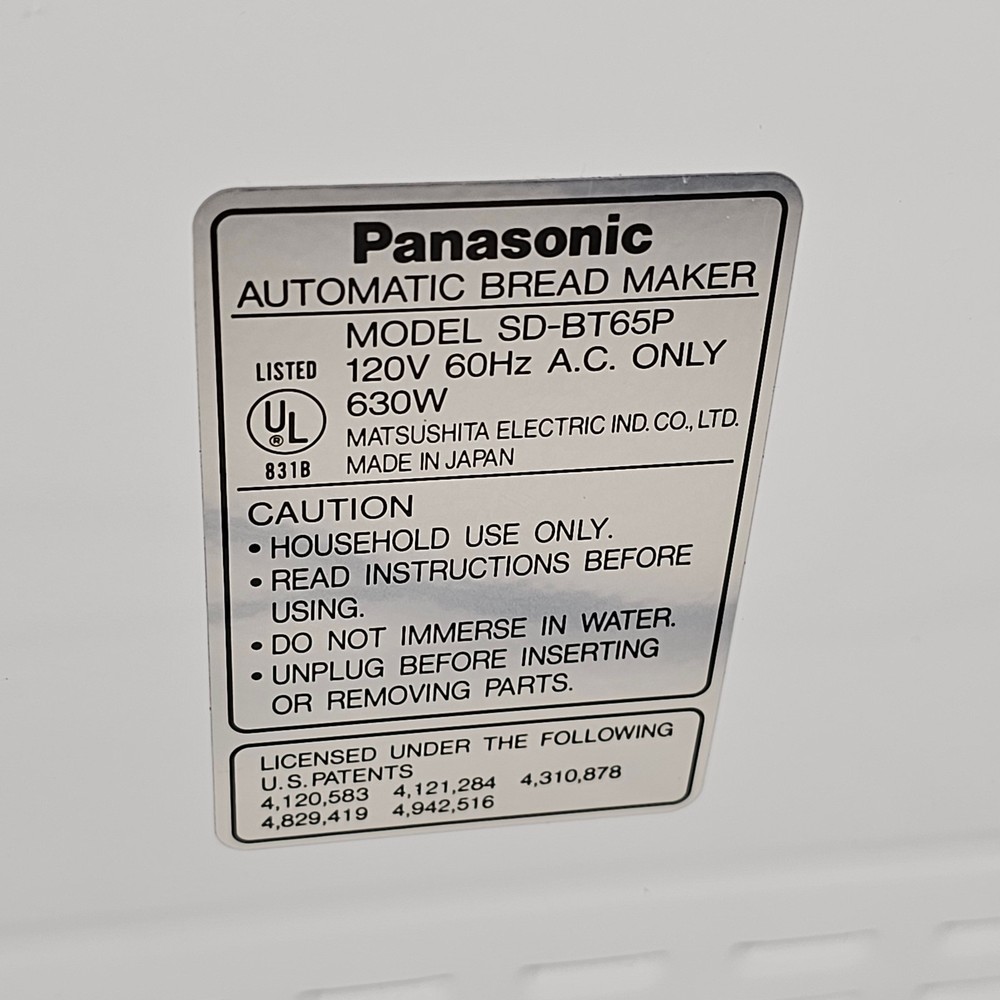 Panasonic SD-BT65P Bread Maker Machine - Working