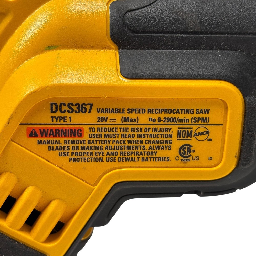 DeWalt DCS367 20V MAX XR Brushless Cordless Variable Speed Reciprocating Saw