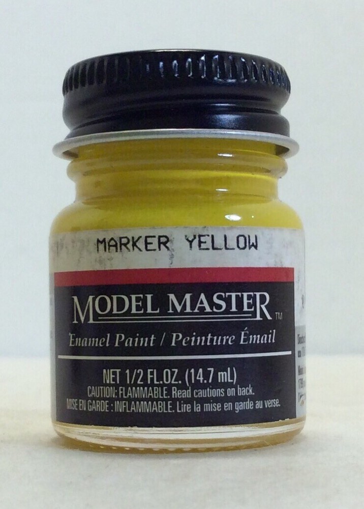 Testors 2128 Marker Yellow 1/2oz Bottle Enamel Paint