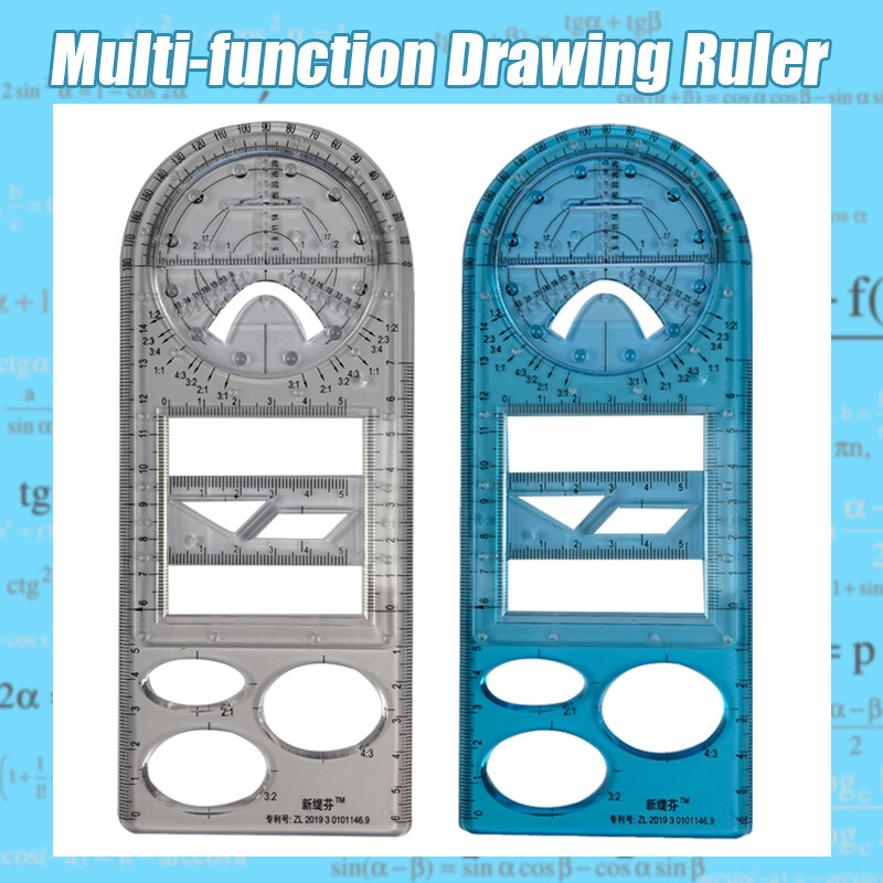 Multifunctional Ruler Geometric Drawing Template Measuring Drafting Tools NEW