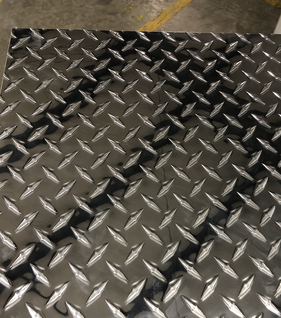 24" x 48" Diamond Plate Aluminum .045" Thick - 18 Gauge (1.15mm)