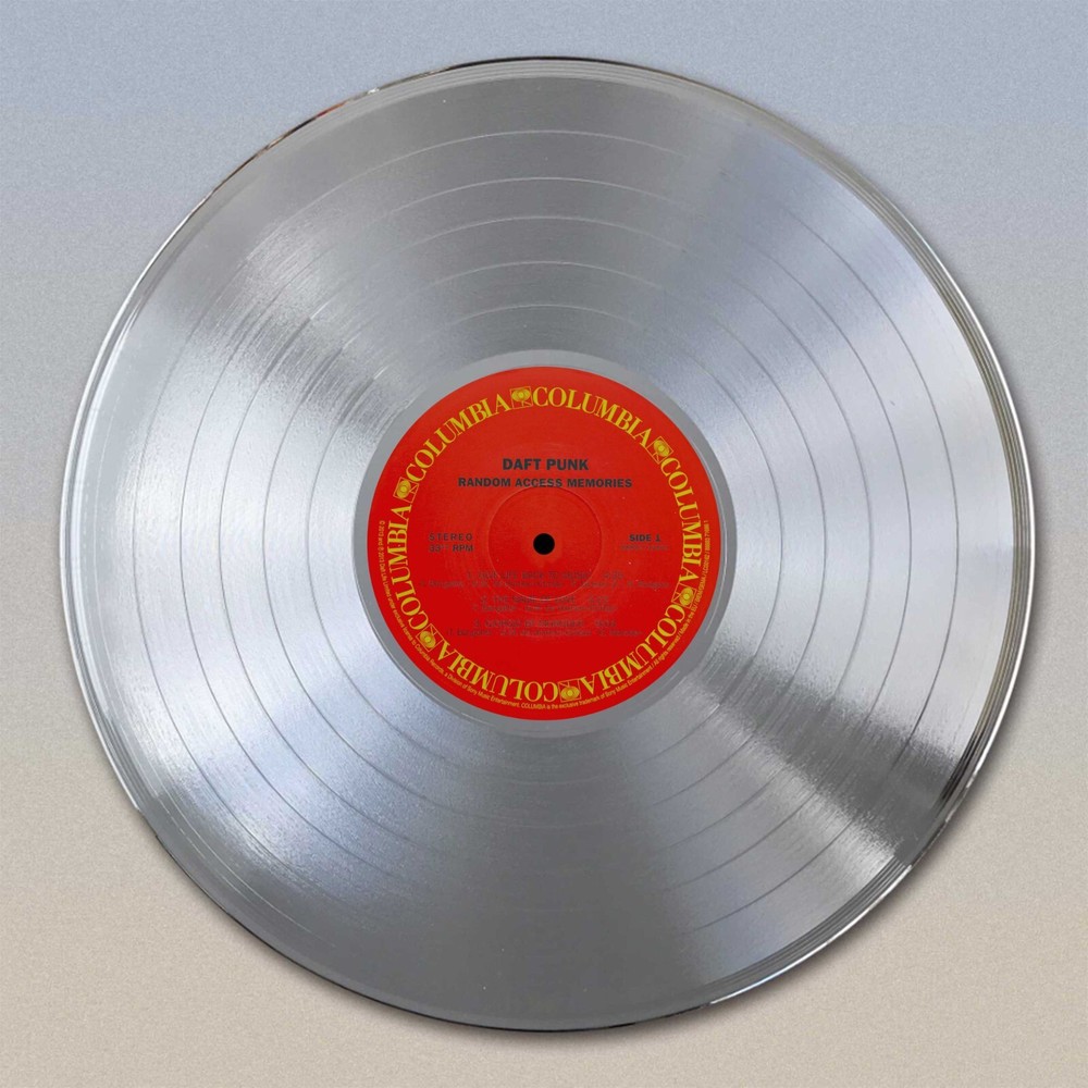 Daft Punk "Random Access Memories" Gold LP Record wall art