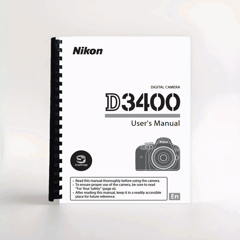Nikon D3400 User's / Instruction Manual
