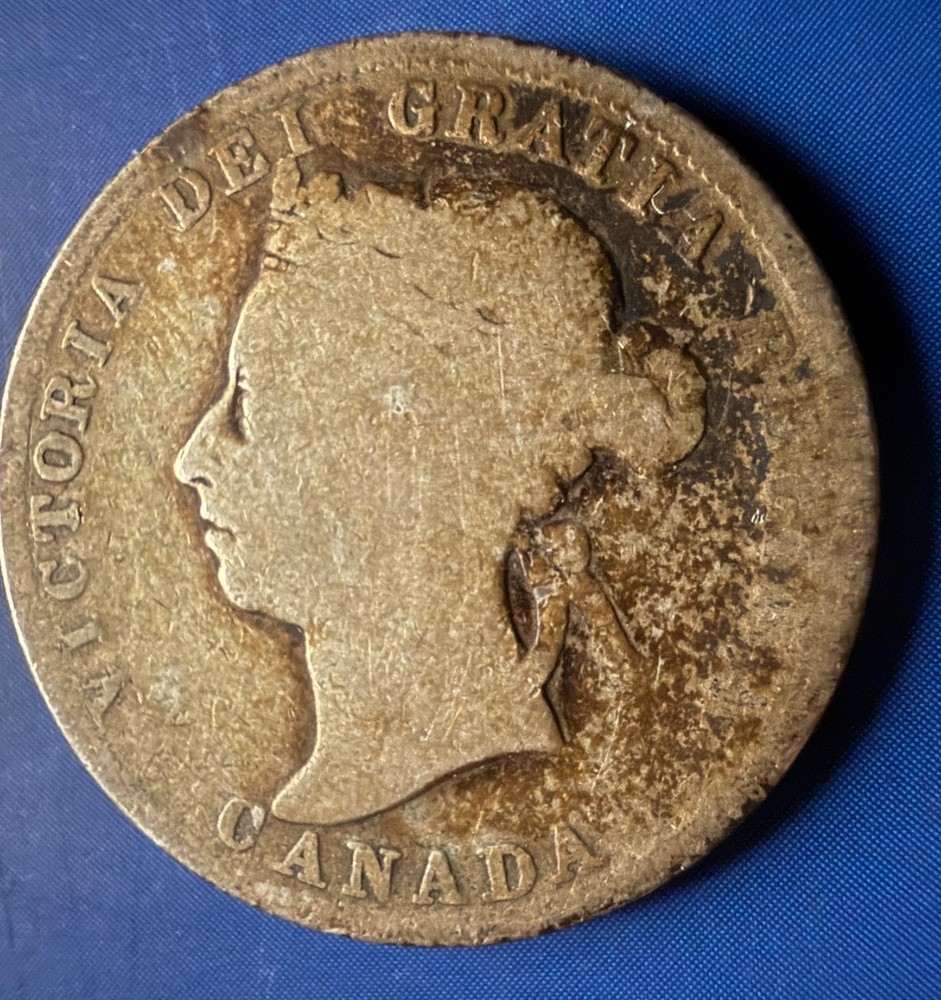 1892 Canada Silver 25 Cents Quarter