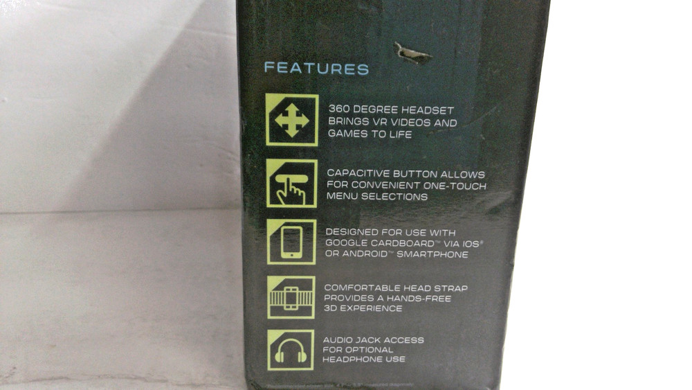 Sharper Image 360 Virtual Reality Headset VR Goggles Smartphone iOS Android Gami