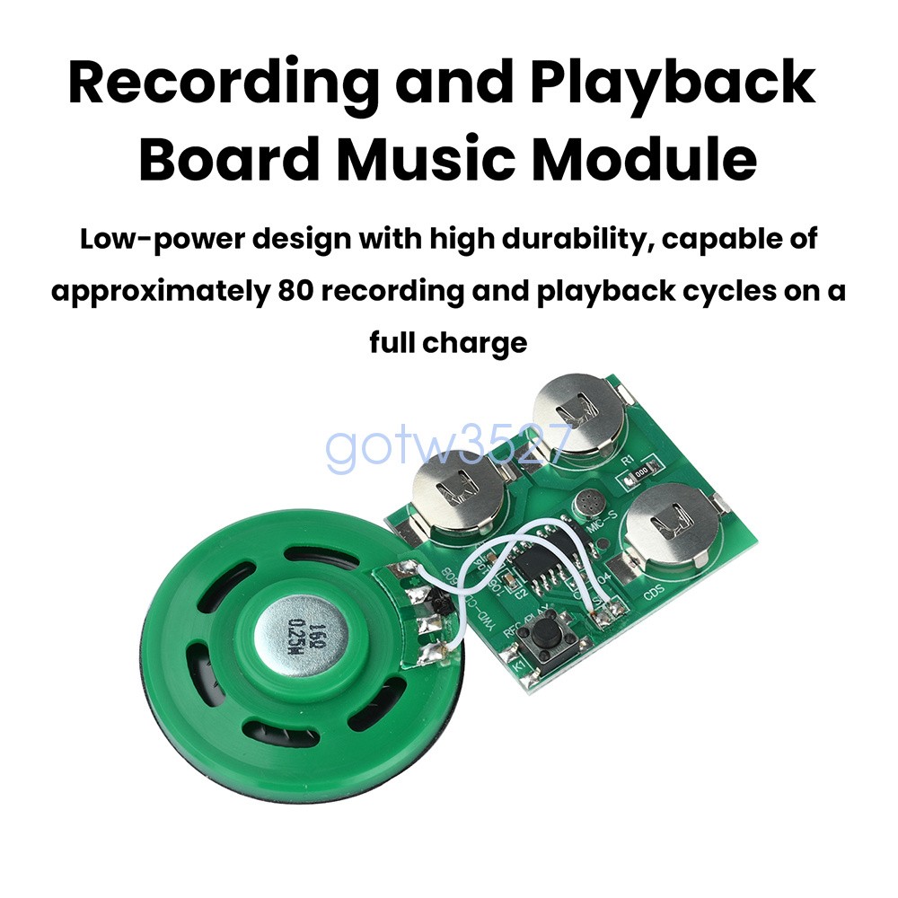 60-Second Recording Playback Music Module For DIY Greeting Card Fridge Magnet