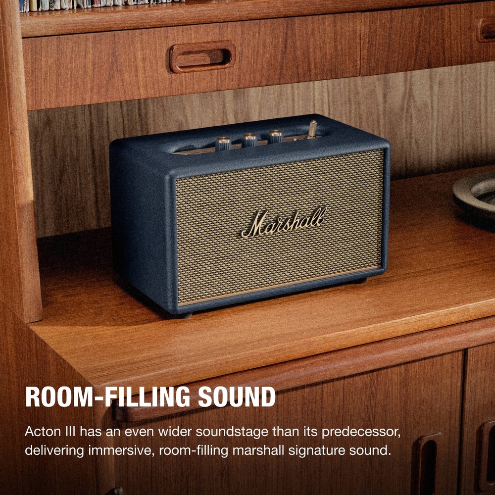 Marshall Acton III Bluetooth Speaker System (Midnight Blue)