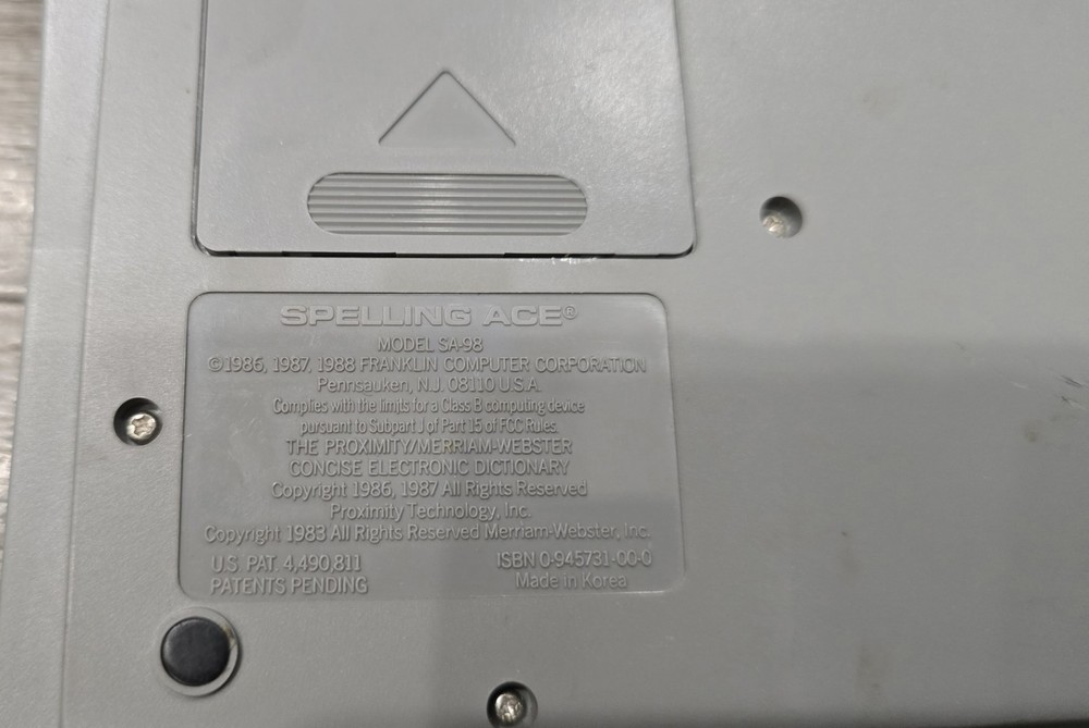 Vintage Franklin Computer Spelling Ace Model SA-98 Tested/Works