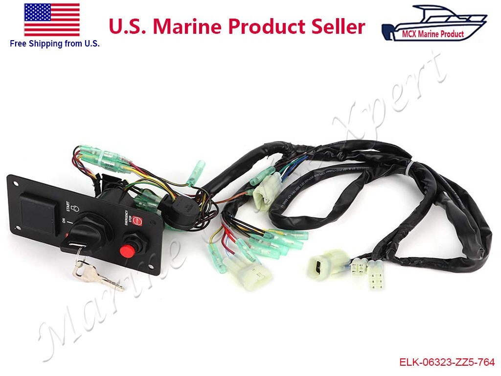 06323-ZZ5-764 Ignition Key Switch Panel Honda Outboard Remote Control Box