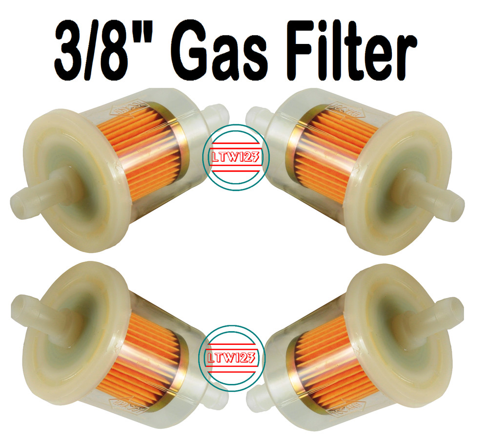 (4 Pieces) 3/8"Gas Filter High Performance extra Long  4.08"L