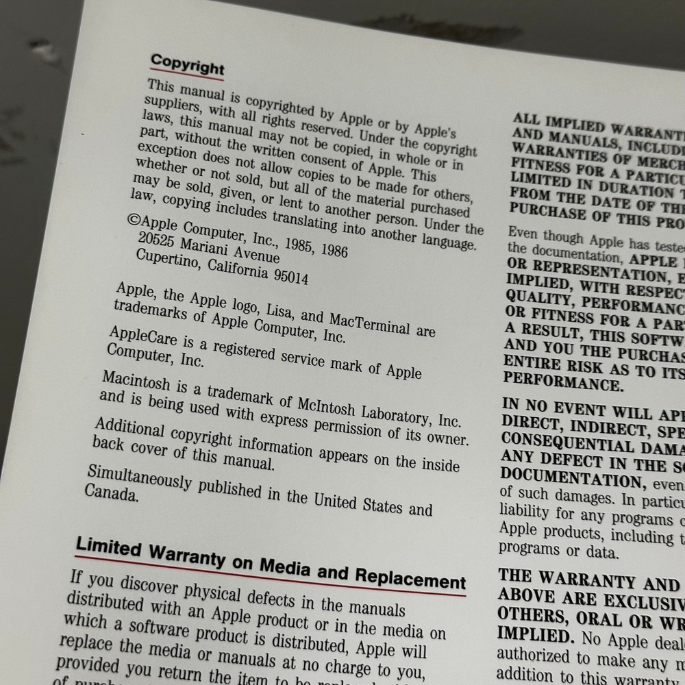 Vintage Apple Manual Lot MacWrite ImageWriter II Personal Modem 1980s Computing