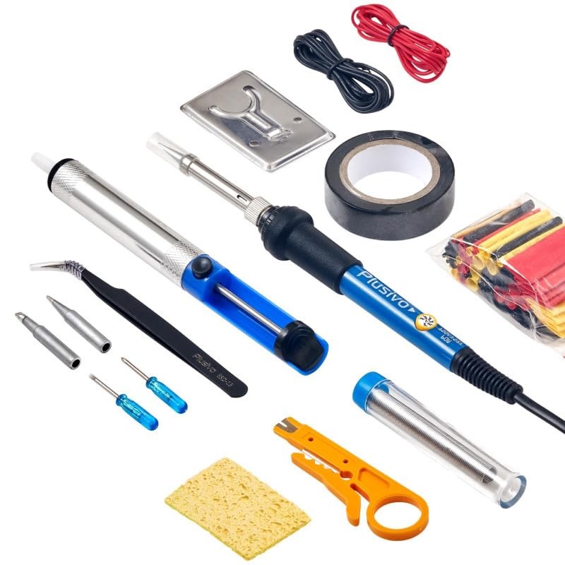 Soldering Iron Kit, 60W Adjustable Medium, Black/Red Kit 0