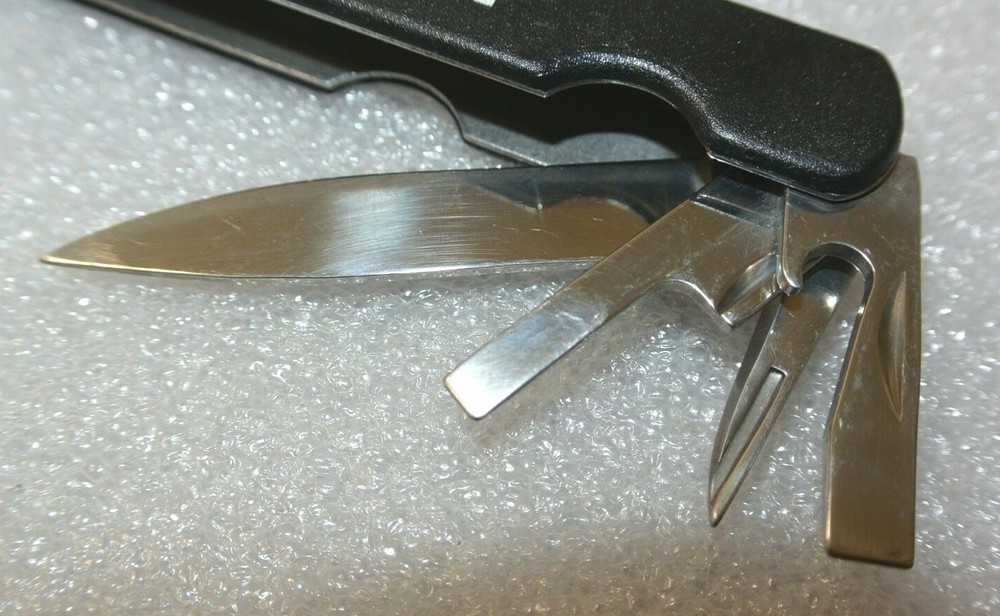 Allied Pocket Knife Multi Function Folding Tool & Pouch: Pliers, Knife, Saw