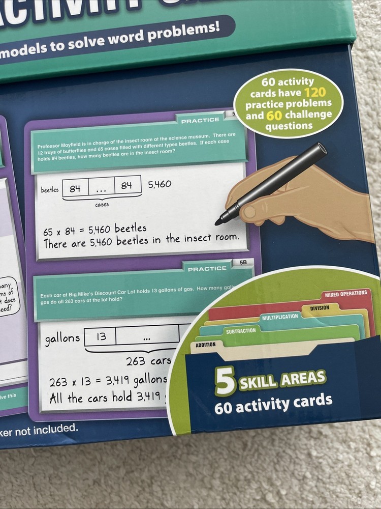 Lakeshore Bar Model Activity Cards Learning Step-By-Step Unused