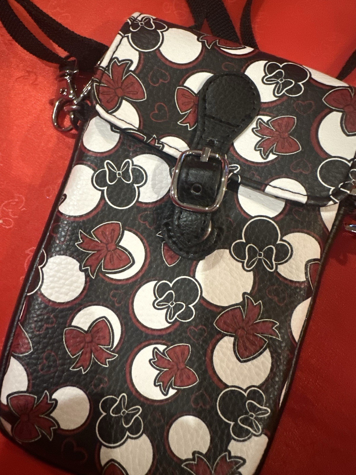 Disney Minnie Mouse Crossbody Phone Case Shoulder Bag Removable Strap D Tech
