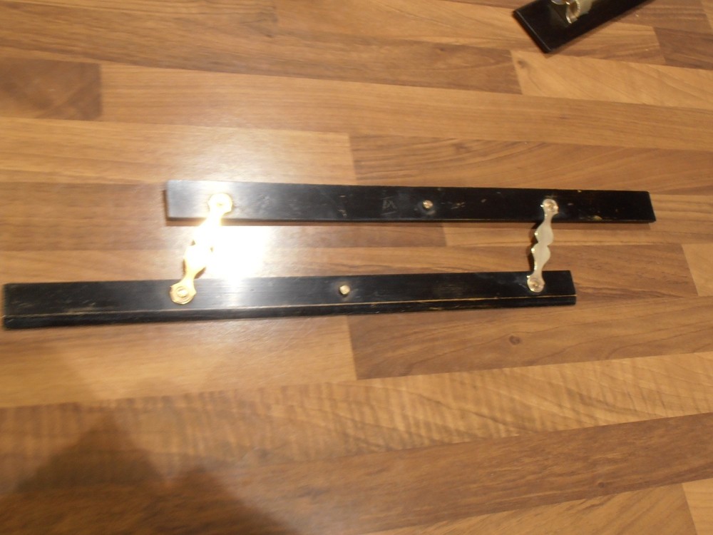 Vintage Ebonised & Brass Rolling and Parallel Rule Combo