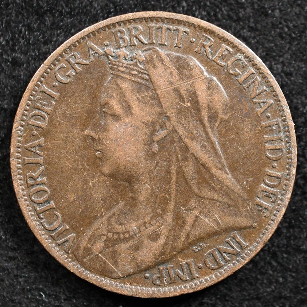 Great Britain 1 Farthing 1900, Coin, Inv#E511