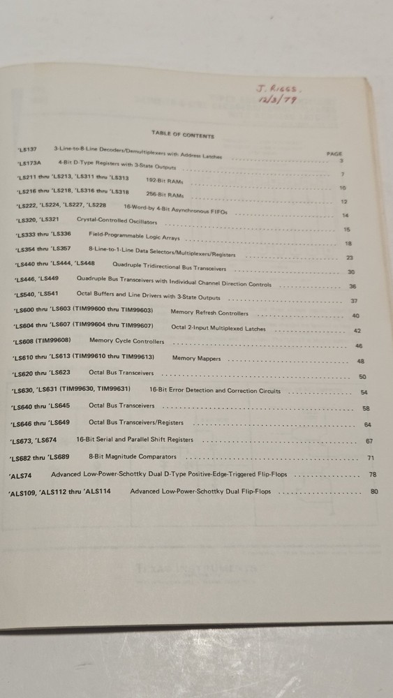 6 Texas Instruments Data Book TTL/Supplement TTL/Line Driver/Peripheral Driver