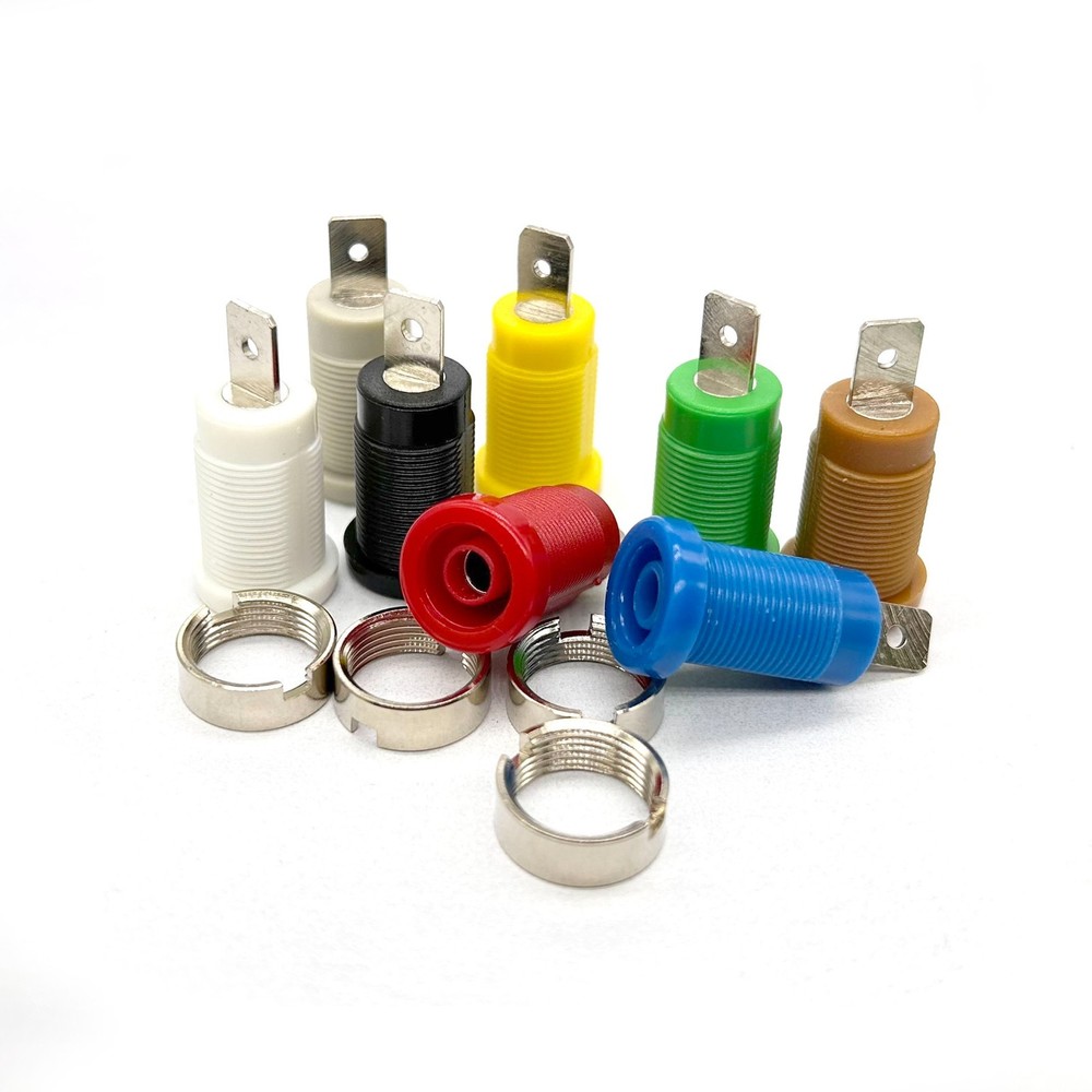 16PCS 32A Copper 4mm Binding Post Banana Socket Panel Mount Test Probe 8 Color